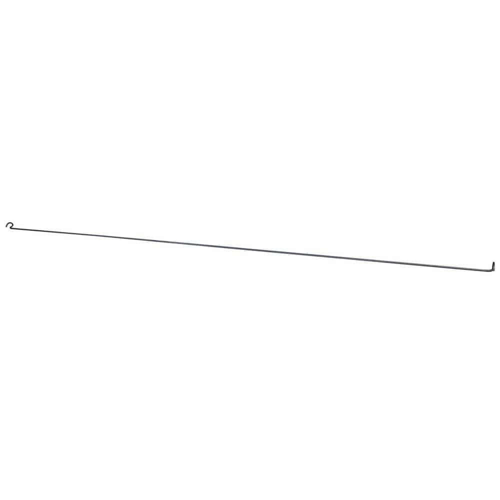 Black Adjustable Steel Twin/Full Bed Rails with Hooks