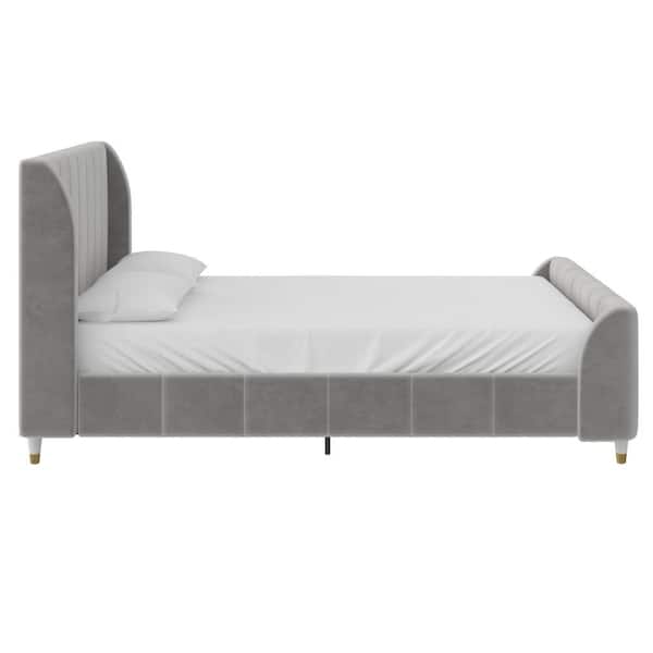 Valentina Gray Metal Frame Full Platform Bed