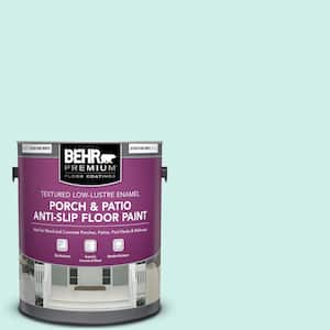 1 gal. #490A-1 Teal Ice Textured Low-Lustre Enamel Interior/Exterior Porch and Patio Anti-Slip Floor Paint