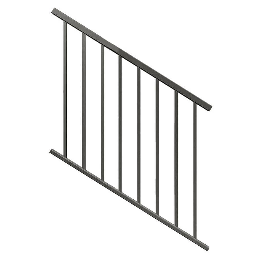 Pegatha Contemporary 4 ft x 36 in. Charcoal Gray Fine Textured Aluminum