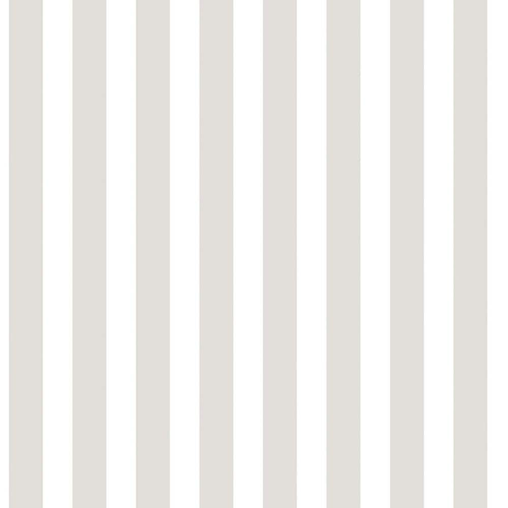 Tiny Tots 2 Greige/White Matte Traditional Regency Stripe Design Non-Pasted