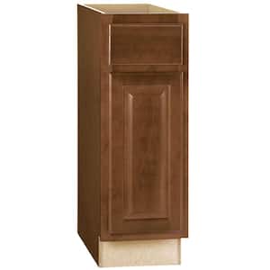 Hampton Assembled 12x34.5x24 in. Base Kitchen Cabinet with Ball-Bearing Drawer Glides in Cognac