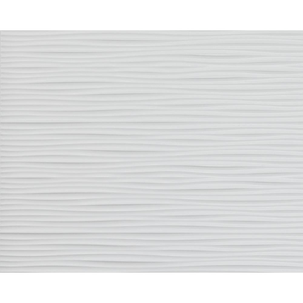 Wilderness White Textured PVC 3D Wall Panels, 18.5" x 24.3", 12 Pc