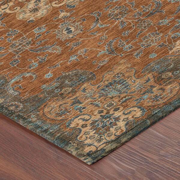 Chantille Machine Washable Indoor/Outdoor Abstract ACN2489 Paprika 2 ft. x 3 ft. Accent Rug