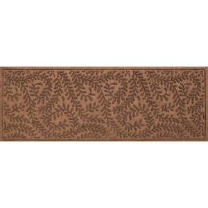 WaterHog Boxwood Dark Brown 22 in. x 60 in. PET Polyester Indoor Outdoor Runner Doormat