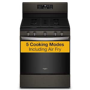 5 cu. ft. Gas Range with Air Fry Oven in Black Stainless