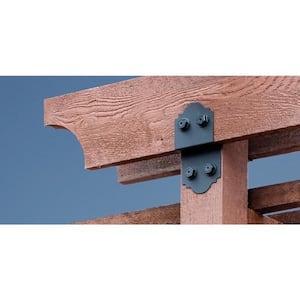Outdoor Accents Mission Collection 5 in. ZMAX, Black Powder-Coated Deck Joist Tie for 2x Nominal Lumber