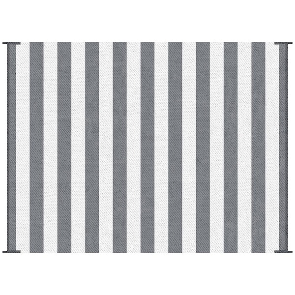 COOLSHARK 9 ft. x 12 ft. Waterproof Outdoor Patio Rug Indoor Large Reversible Area Rugs with Carry Bag, for Yard, Picnic, Beach