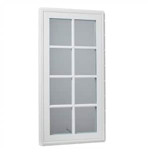 24 in. x 48 in. Left-Hand Vinyl Casement Window with Grids and Screen in White