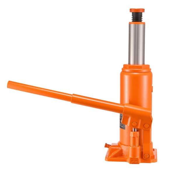 Hydraulic Bottle Jack, 10 Ton (22046 lbs.) Capacity, 9.3-18.5 in. Lifting Range, Heavy Duty Welded Bottle Jack, Orange