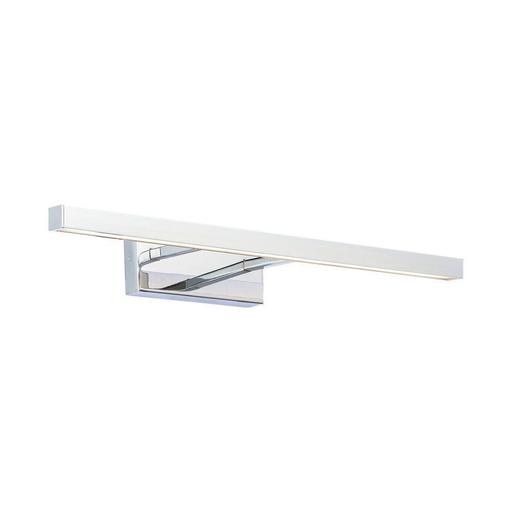 dweLED Parallax 18 in. 1-Light Chrome LED Vanity Light Bar with Selectable  White 2700K-3000K-3500K WS-73117-27-CH The Home Depot