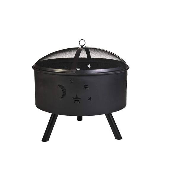 CobraCo Black Iron Moon and Stars Fire Pit-DISCONTINUED