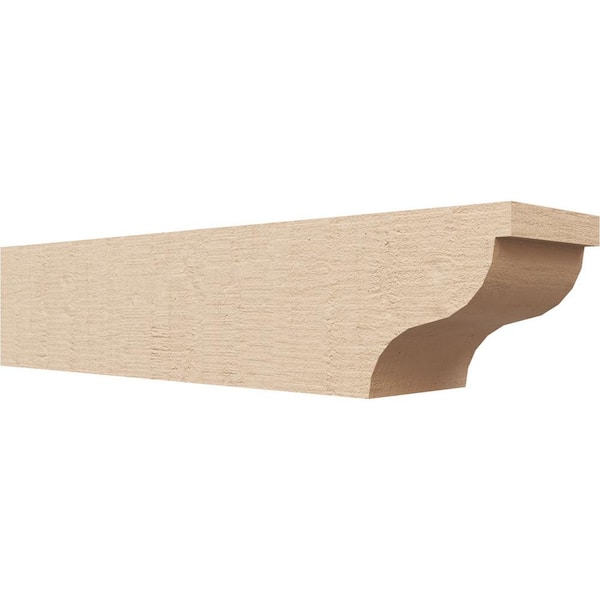 Ekena Millwork 6-in. x 6-in. x 28-in. Garner Woodgrain, Primed Tan Timberthane Polyurethane Rafter Tail Brace