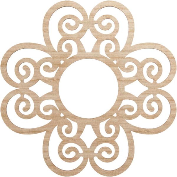 Ekena Millwork 0.25 in. x 24 in. x 24 in. Wood (Alder) Medallion Moulding
