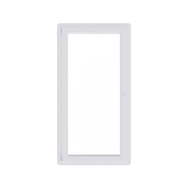 30 in. x 60 in. White Left-Hand Double-Pane Insulated Glass Hinged Vinyl Tilt and Turn Inswing Window with Screen