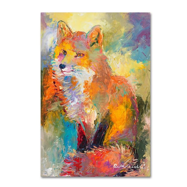 Trademark Fine Art 19 in. x 12 in. "Fox" by Richard Wallich Printed Canvas Wall Art