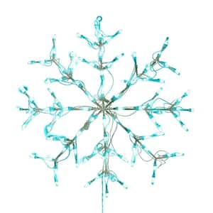 28 in. RGBWW Color Changing Metal Framed LED Snowflake Christmas Decoration