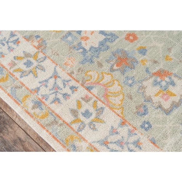 Anatolia Light Blue 2 ft. x 3 ft. Machine Made Oriental Blended Yarn Rectangle Area Rug