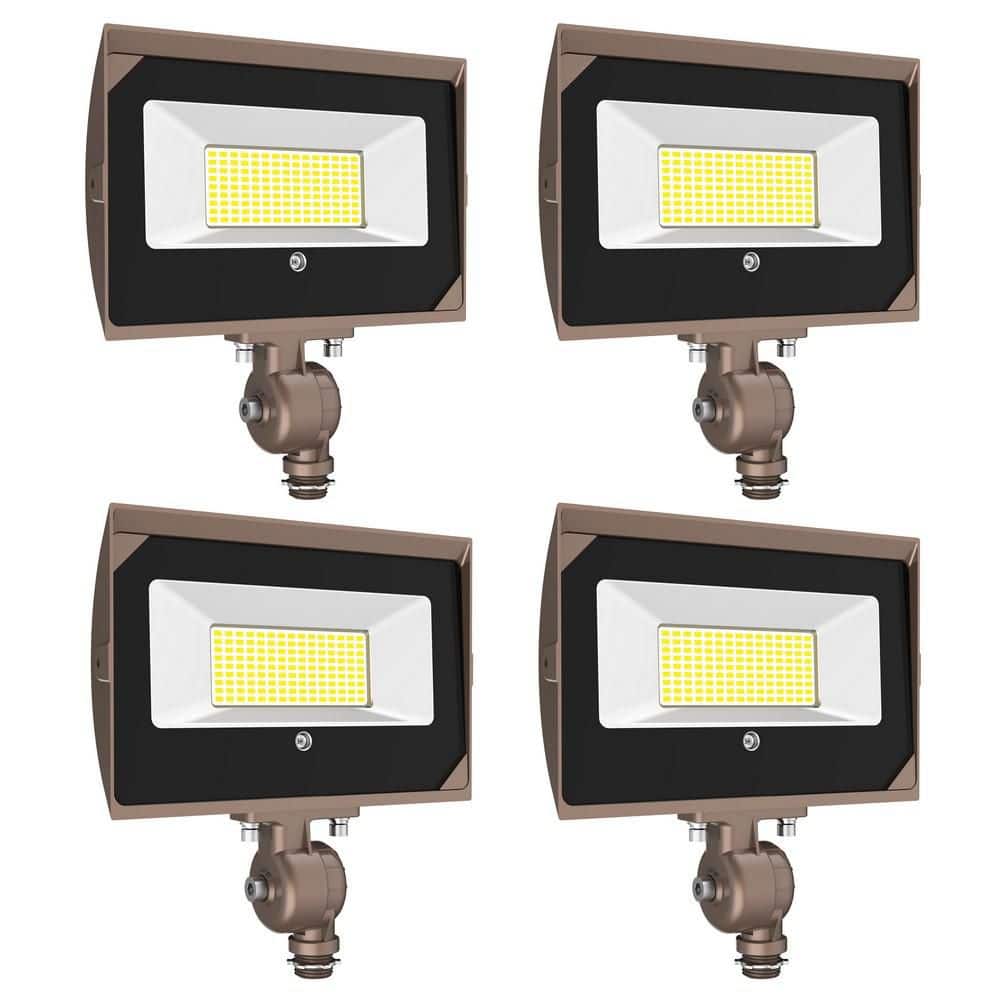200-Watt Equivalent 9500 Lumens Integrated LED 4000k 8.3 in. Bronze Commercial Flood Light (4-Pack) price history on PriceWatchPro