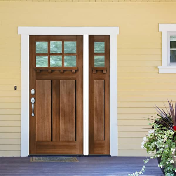 Krosswood Doors 50 in. x 80 in. Craftsman 6-Lite Right-Hand