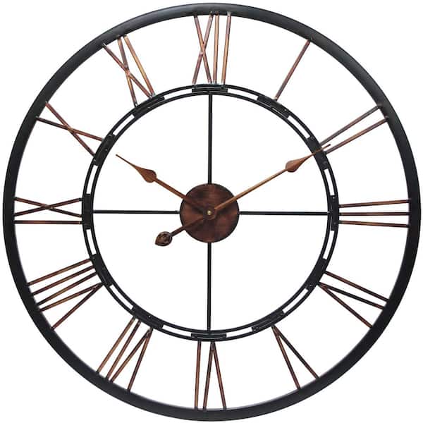 Infinity Instruments Metal Fusion 28 in. H x 28 in. W Round Wall Clock