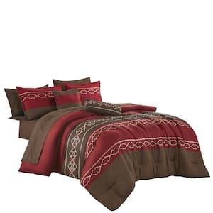 9 Piece All Season Bedding Queen size Comforter Set, Ultra Soft Polyester Elegant Bedding Comforters