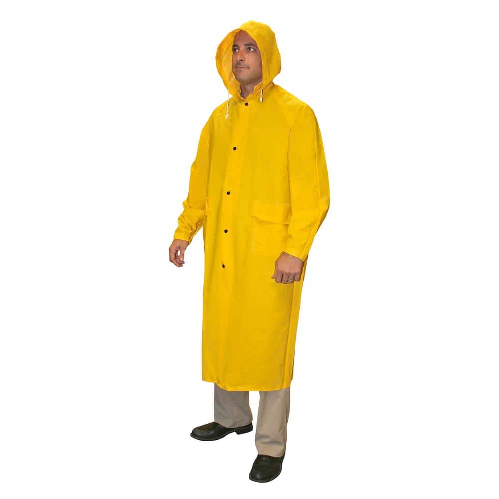 0.35mm New 2pc.Storm Rain Suit Rain Gear w/hood Size XL 