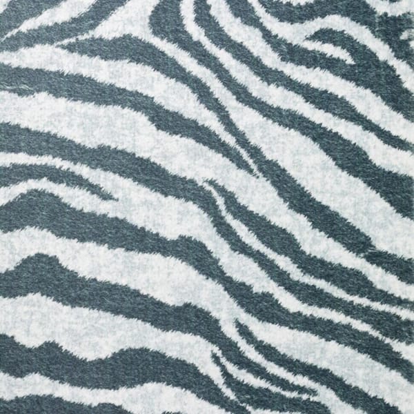 2 X 3 Gray Animal Print Runner Rug