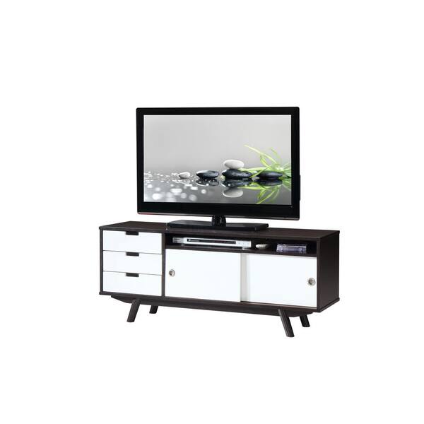 Techni Mobili Techni Mobili 47 in. Wenge Wood TV Stand with 3 Drawer Fits TVs Up to 55 in. with Storage Doors
