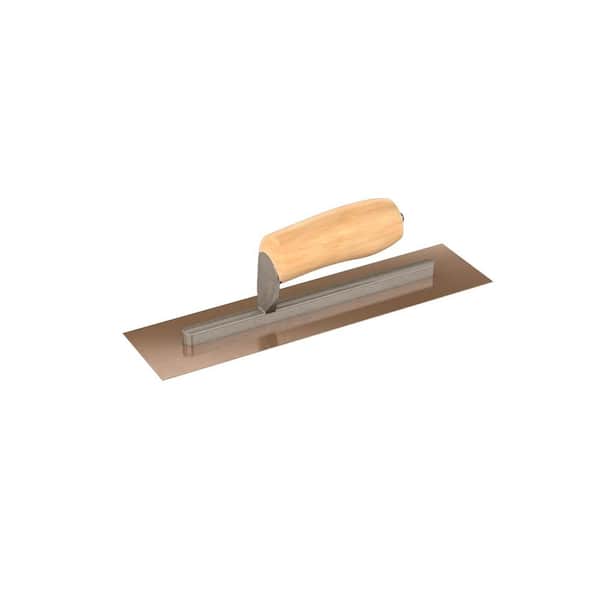 Bon Tool 12 in. x 3 in. Curry Golden Stainless Steel Finishing Trowel