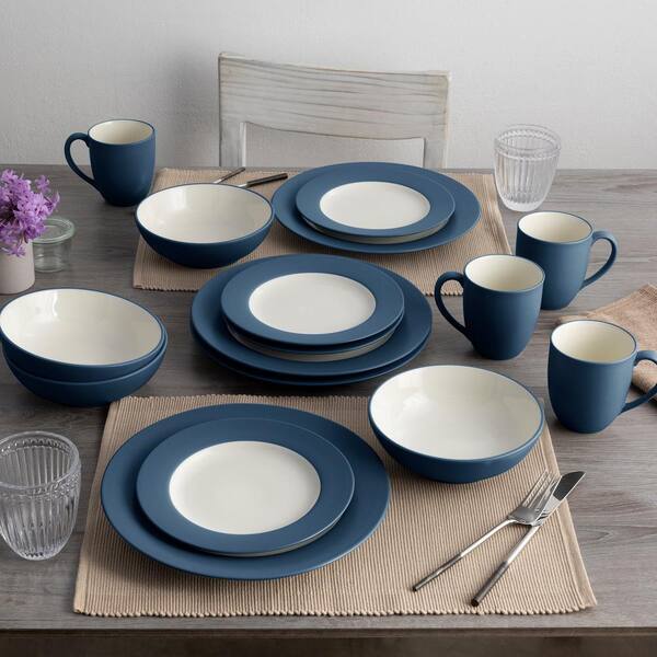 Noritake Colorwave Blue 4-Piece (Blue) Stoneware Rim Place Setting