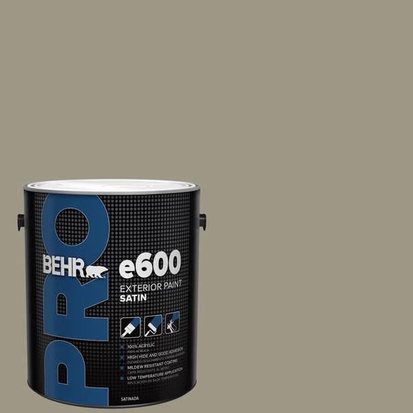 BEHR PRO 1 Gal. #PPU8-20 Dusty Olive Satin Enamel Exterior Paint ...