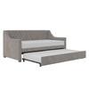 Little Seeds Monarch Hill Ambrosia Light Gray Velvet Upholstered Twin Daybed and Trundle 4336439LS