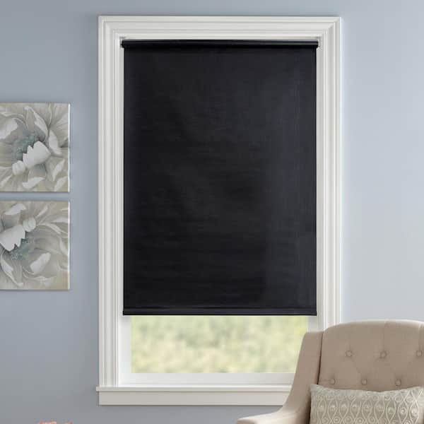 PRIVATE BRAND UNBRANDED Cut to Size Black Cordless Blackout Vinyl