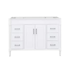 Bristol 48 in. W x 21.5 in. D x 34 in. H Bath Vanity Cabinet without Top in White
