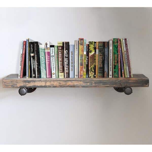 Industrial Pipe Shelf Bracket, Bookcase Shelf Holders