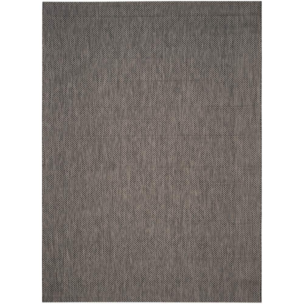 Black and Beige Synthetic Flat Woven Reversible Area Rug, 8' x 11'