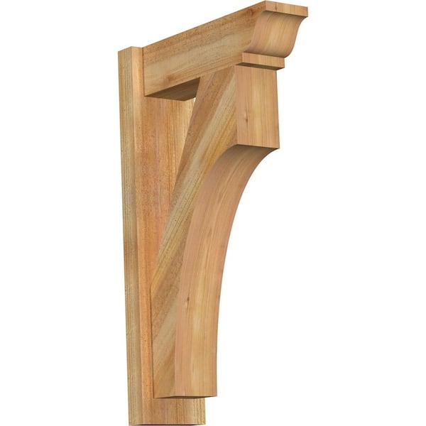 Ekena Millwork 6 in. x 30 in. x 18 in. Western Red Cedar Westlake Traditional Rough Sawn Outlooker