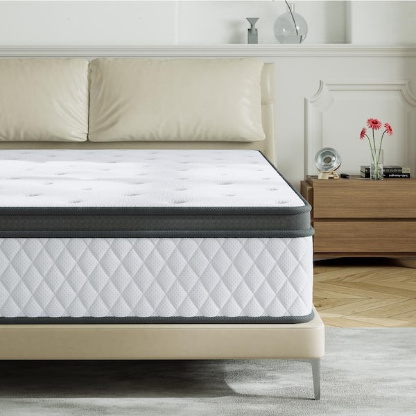 Twin Size 12 in. Medium Hybrid Memory Foam Mattress with CertiPUR-US and Oeko-TEX, Featuring Bamboo Charcoal Absorption