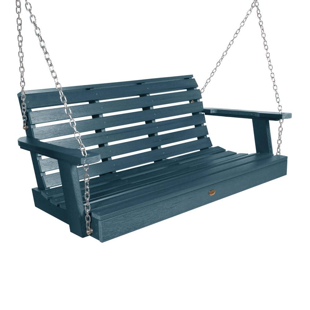 Nantucket Blue Recycled Plastic 4ft Outdoor Porch Swing