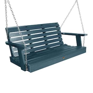 Weatherly 48 in. 2-Person Nantucket Blue Recycled Plastic Porch Swing