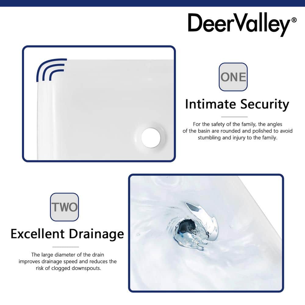 White Ceramic Rectangular Vessel Bathroom Sink