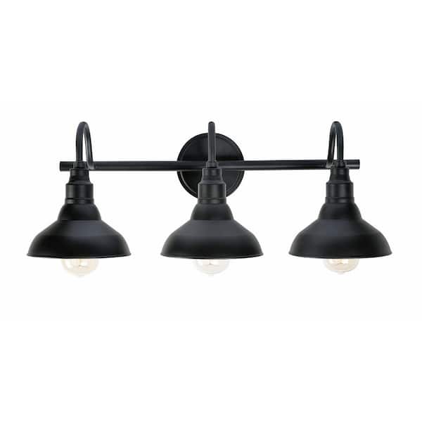 Kenroy Home Dale 24 in. 3-Light Black Vanity Light