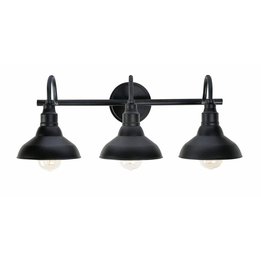 black vanity 3 light