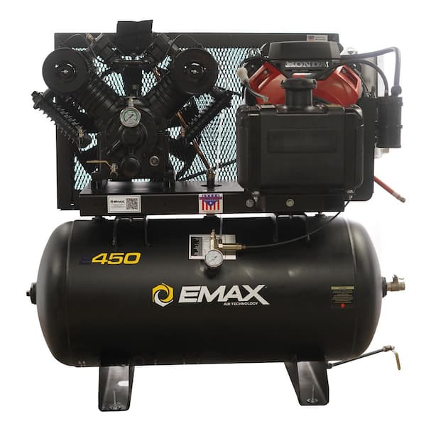 Industrial E450 Series 30 Gal. 175 PSI 18HP 39CFM 2-Stage Stationary Honda Driven Air Compressor