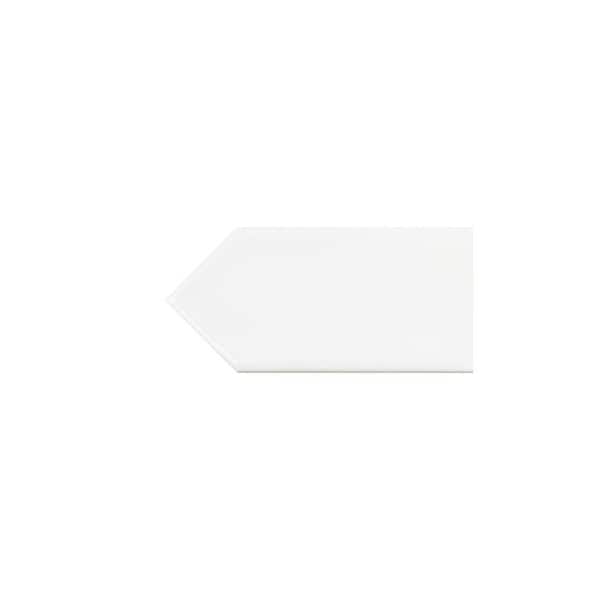 Take Home Tile Sample - Gloss White 3 in. x 6 in. Ceramic Picket Wall Tile Sample