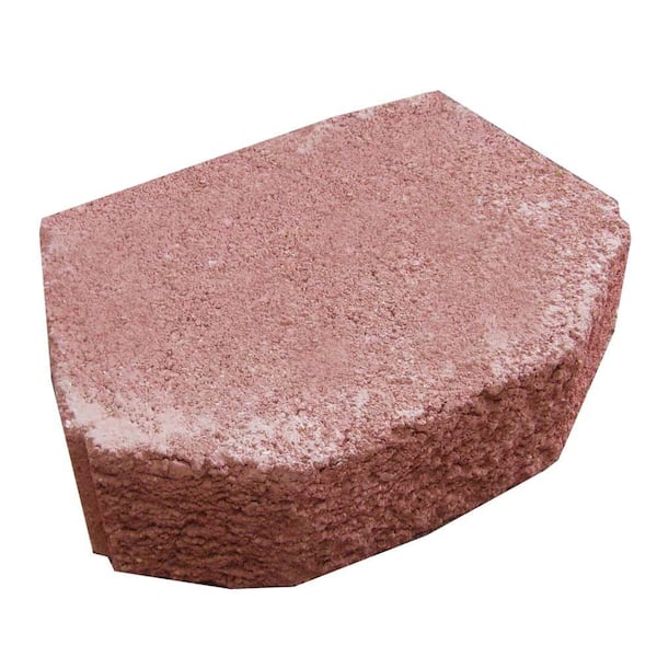 Carmelo 12 in. x 9 in. Red Concrete Garden Wall Block