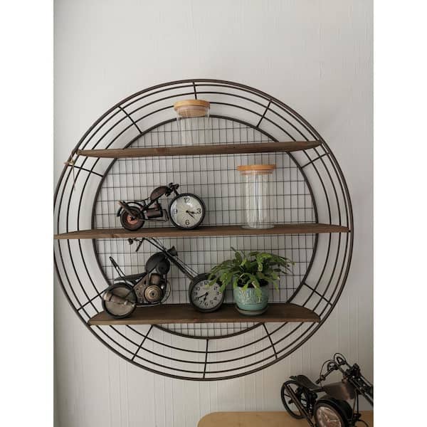 【SALE】wood iron shelf 690*600*225 SALE】wood iron shelf 690*600*225