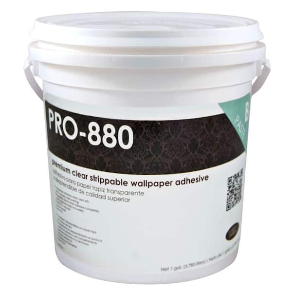 Roman PRO-880 1 Gal. Ultra Clear Premium Clear Strippable Wallcovering Adhesive