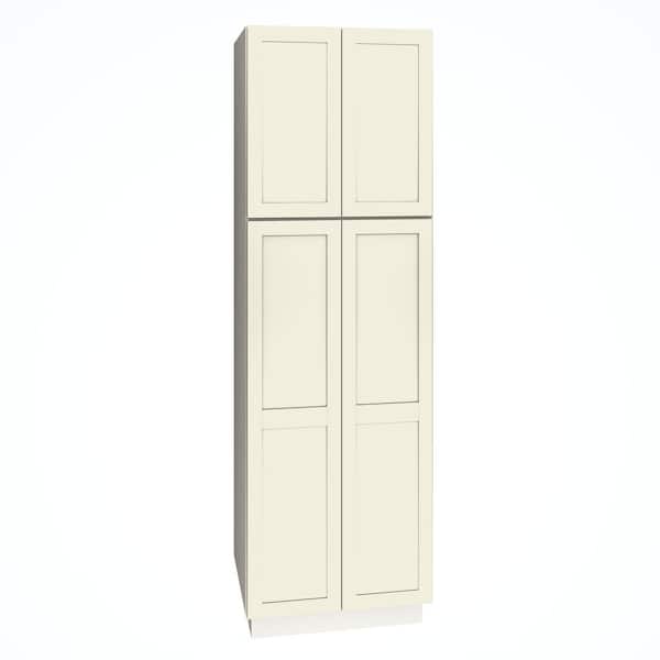Quick Ship Cottage 24 in. W x 24 in. D x 84 in. H Assembled Plywood Pantry Kitchen Cabinet in Canopy Partial Overlay